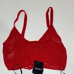 Red Forever 21 Crop Top